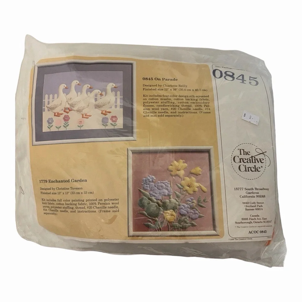 On Parade Geese Candlewicking Embroidery Kit #0845 The Creative Circle 1986 New